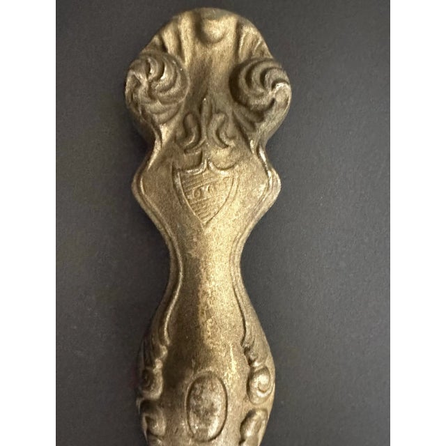 Mid 20th Century Vintage Mid 20th Century Gold Cast Metal Decorative Ladle Spoon For Sale - Image 5 of 12