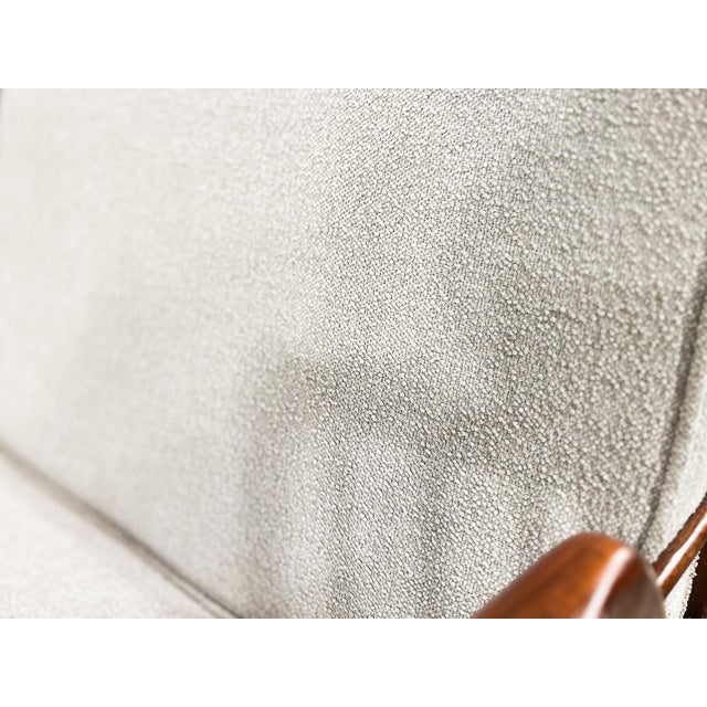 Wood Mid-Century Brazilian Armchairs by Rino Levi, Hardwood & Boucle, 1960s For Sale - Image 7 of 16
