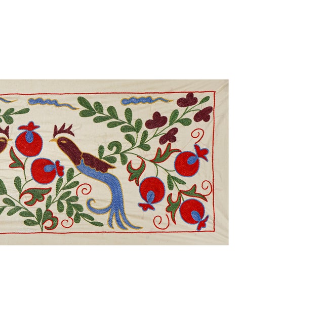 1960s Decorative Suzani Embroidered Cotton Cloth For Sale - Image 5 of 10