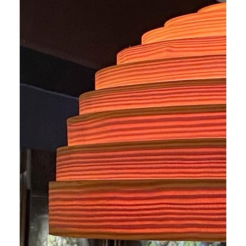 Large Vintage Plywood Lamps attributed to Hans Agne Jacobsson, 1960s, Set of 4 For Sale - Image 6 of 14