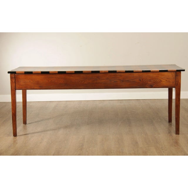 Late 20th Century Lorin Marsh Rustic Style Painted Top Long Console Table For Sale - Image 10 of 13