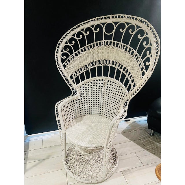 Late 20th Century Emmanuel Peacock Cane Chair For Sale - Image 9 of 11