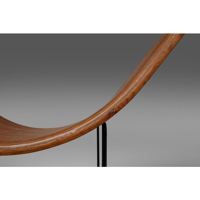 Black Mid-Century Modern Stack-Laminated Lounge Chair by Tiller Lesser, Germany, 1990s For Sale - Image 8 of 12