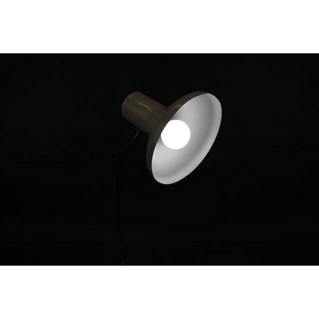 Space Age German Adjustable Desk Lamp in White Metal and Chrome, 1970s For Sale - Image 9 of 11