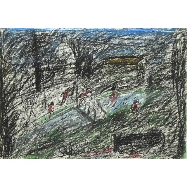 Roman Scene is an original Contemporary artwork realized by Nazareno Gattamelata in the 1970s. Original colored oily...