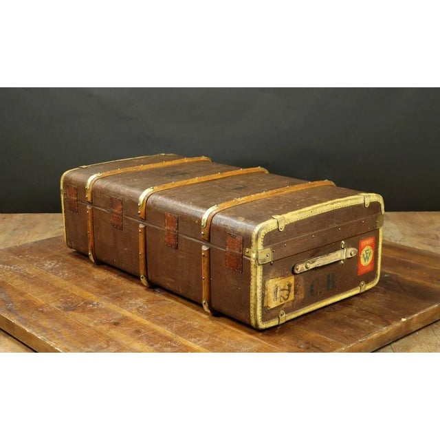 1920s Curved Cabin Trunk from Locher For Sale - Image 5 of 7