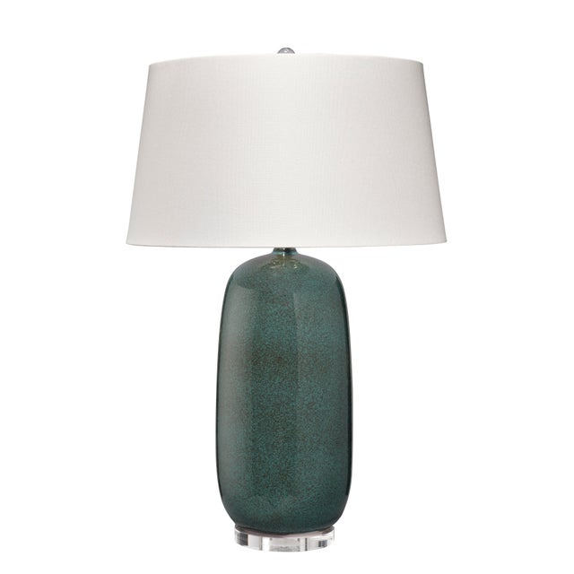 Balsam Table Lamp, Teal Ceramic For Sale
