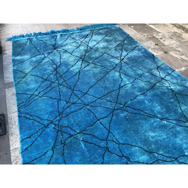 1960s Vintage Turkish Hemp Rug- 6′9″ × 9′9″ For Sale - Image 10 of 11