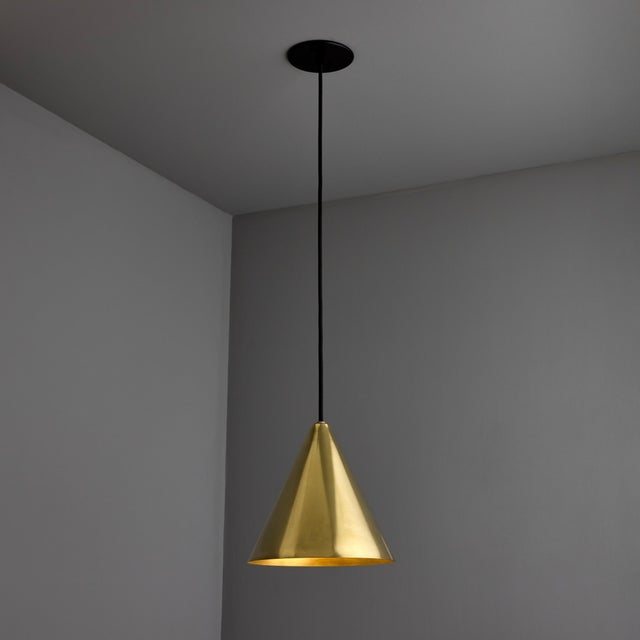 Hans-Agne Jakobsson Polished Brass 'Tratten' Pendant. An exclusive made for U.S. and UL listed authorized re-edition of...