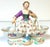 Rococo Meissen Rococo Figural Sweetmeat Dish Seated Maiden with Twin Floral Baskets For Sale - Image 3 of 13