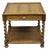 Vintage Baker Barley Twist Oak & Burlwood Parquetry Inlay Square Lamp Side Table For Sale