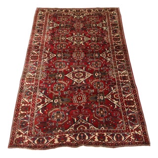 Antique Heavy Knot Wool and Cotton Bakhtiari Rug For Sale