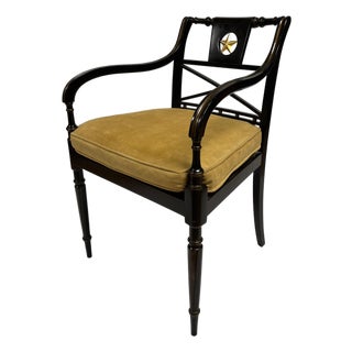1990s Regency Style Arm Chair Custom Made by James Jennings (Unmarked) For Sale