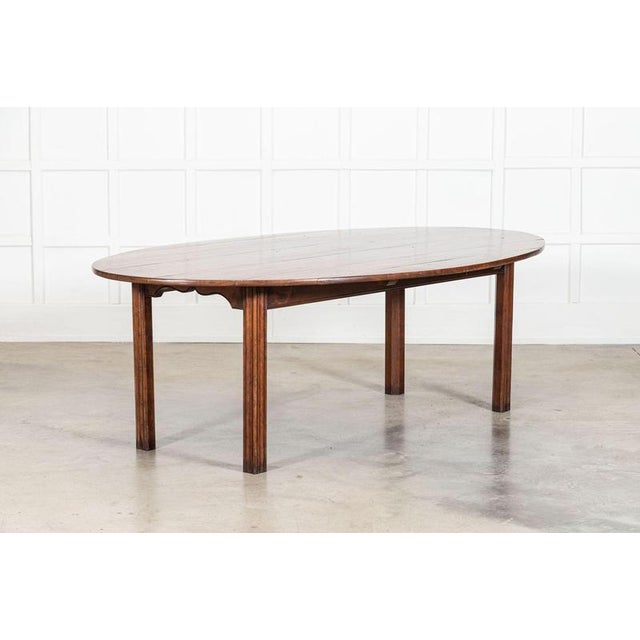 Large English Oval Cherrywood Dining Table, 1890s For Sale - Image 13 of 15