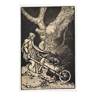 Georges Bruyer, The Woman with a Wheelbarrow, 1922, Etching For Sale