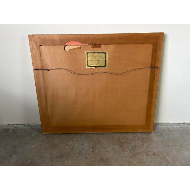 1960's Abati Young Woman With Mandolin Oil Painting, Framed For Sale - Image 12 of 13