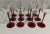 Contemporary Vintage Red Stemmed Wine Glass Set of 12 For Sale - Image 3 of 3