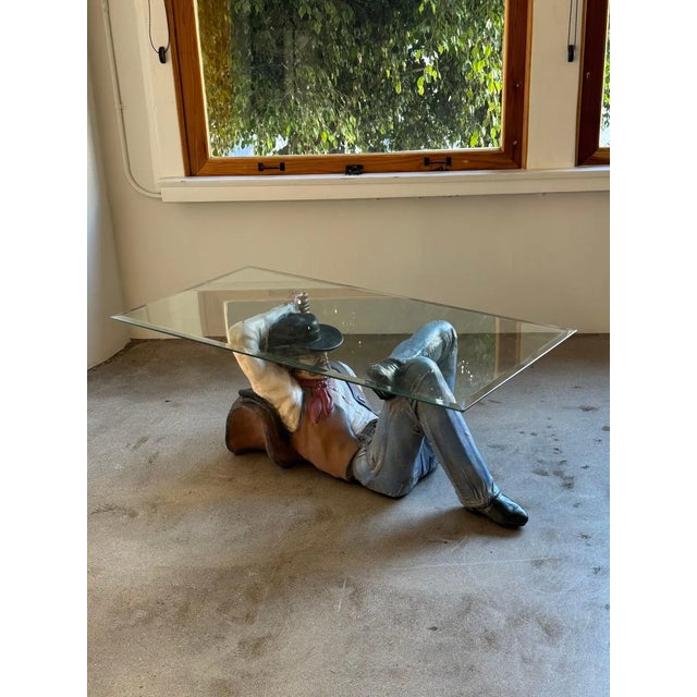 Early 21st Century Sculptural Sleeping Cowboy Coffee Table For Sale - Image 5 of 6