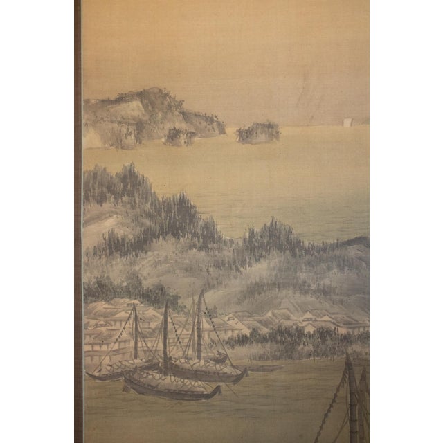 XL "Seascape" by Matsunami Tōsui, Taisho Era Japanese Monochrome Scroll Painting For Sale In Dallas - Image 6 of 18
