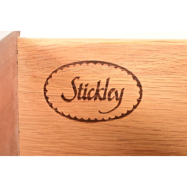 Brown Stickley Georgian Banded Flame Mahogany Sideboard, Credenza, or Bar Cabinet For Sale - Image 8 of 14