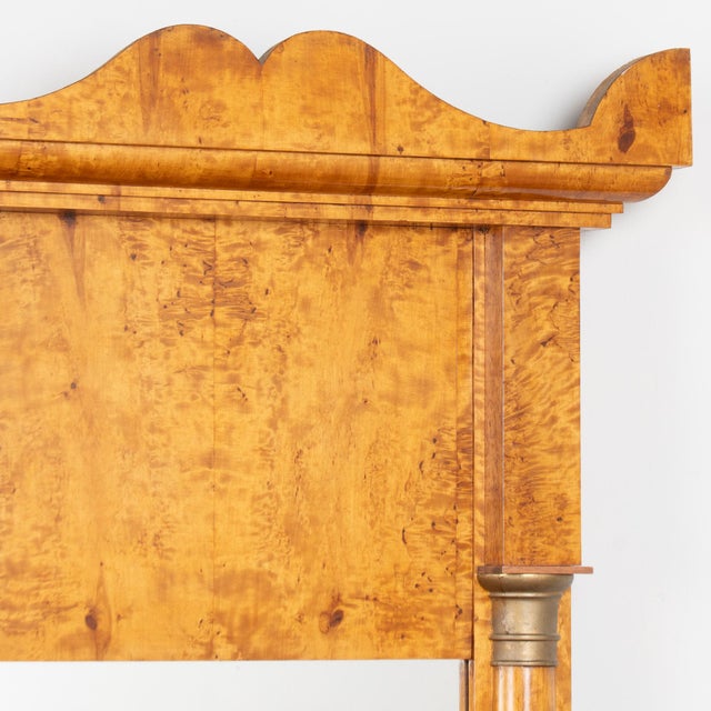 19th Century Tall Birch Biedermeier Mirror For Sale - Image 4 of 13