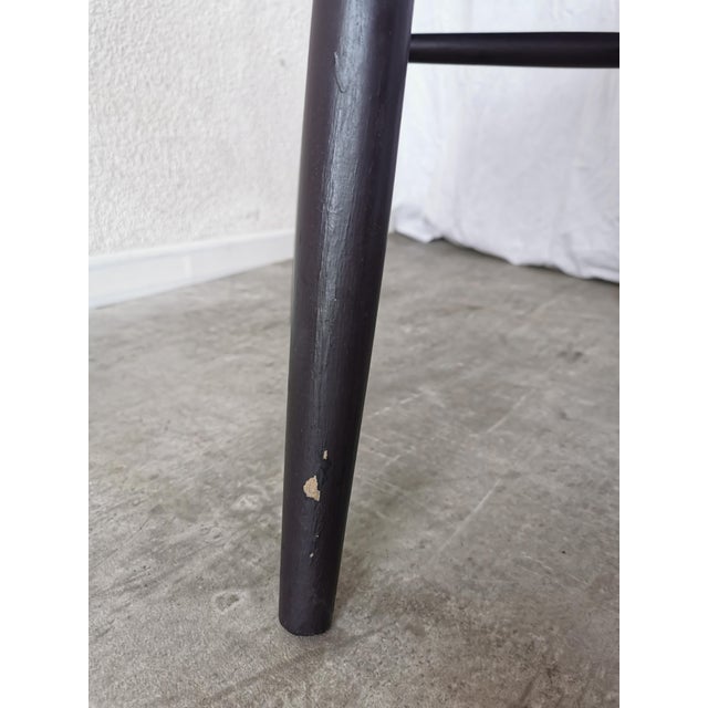 Vintage Scandinavian Black Beech Dining Chair in the style of Ilmari Tapiovaara, 1970s For Sale - Image 10 of 17