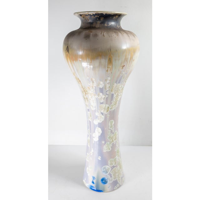 Contemporary Studio Pottery Crystalline Glazed Vase by Paul Linden For Sale In New York - Image 6 of 14