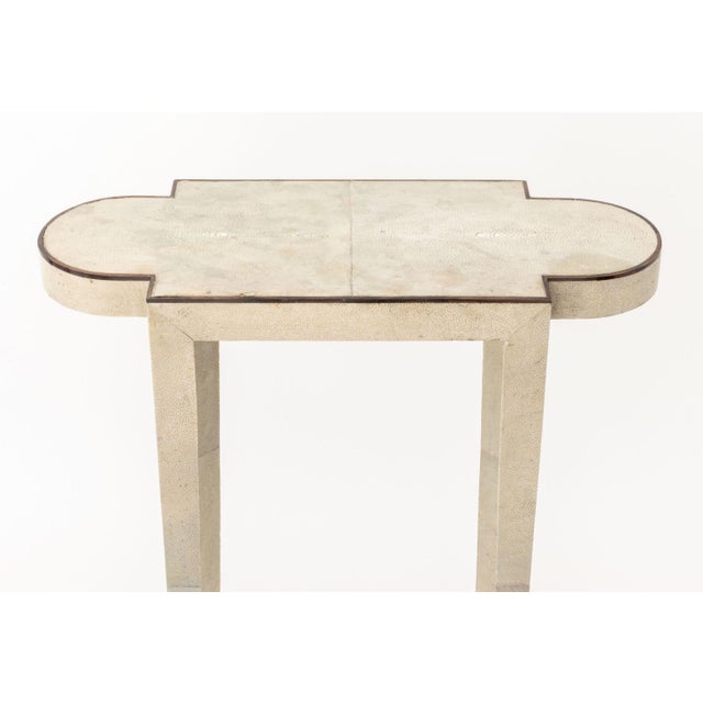 Art Deco John Lyle Design Shagreen Covered "Turtle" Table For Sale - Image 3 of 6