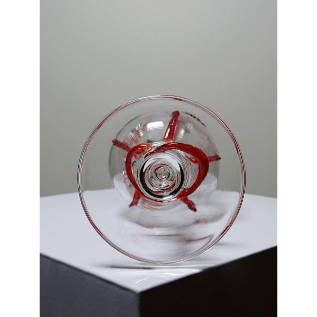 Vintage Venetian Murano Glass Filigrana/Zanfirico Soliflore Vase, 1950s-1960s For Sale - Image 11 of 12