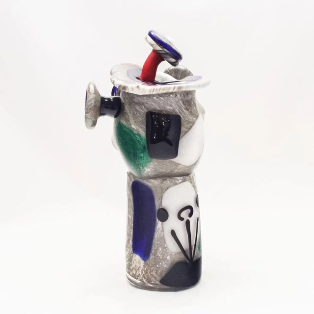 Blown Glass Head Sculpture by Christoph Kiefhaber For Sale - Image 3 of 5