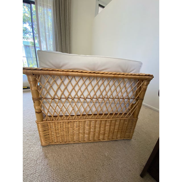 McGuire Company Wicker Rattan Couch, 1970s For Sale - Image 9 of 10