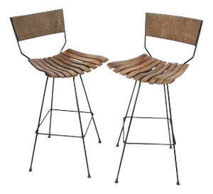 Pr. Mid Century Umanoff for Raymor Swivel Bar Stools C. 1960's