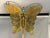 Asian Antique Brass Butterfly Candlestick Holders: Oriental Floral Etched Decor For Sale - Image 3 of 10