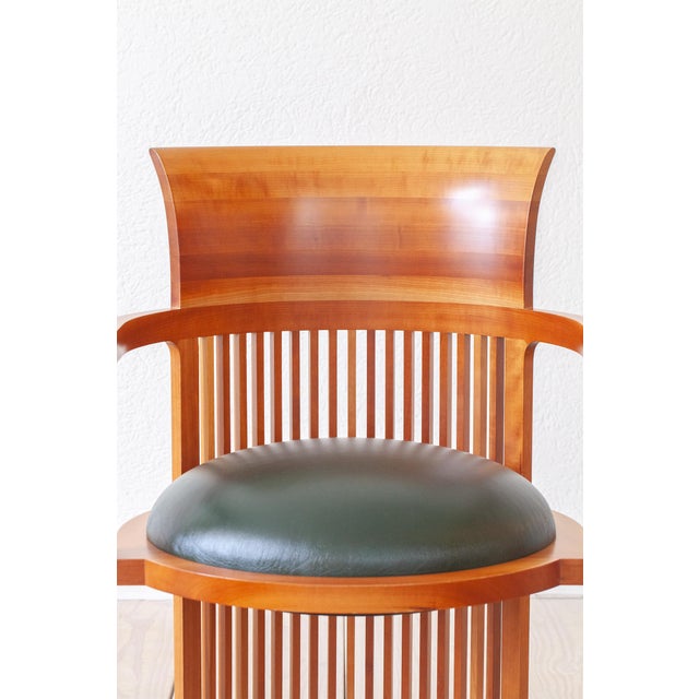 Vintage Italian Barrel Chairs by Frank Lloyd Wright for Cassina, 1980s, Set of 4 For Sale - Image 11 of 16