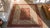 1930s Orange Salmon Medallion Folk Art Antique American Hooked Rug 4' 0" X 5' 5" Handknotted Wool Carpet For Sale In New York - Image 6 of 7