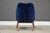 Refinished Petite Walnut Blue Velvet Lounge Chair by Adrian Pearsall For Sale In Boston - Image 6 of 7