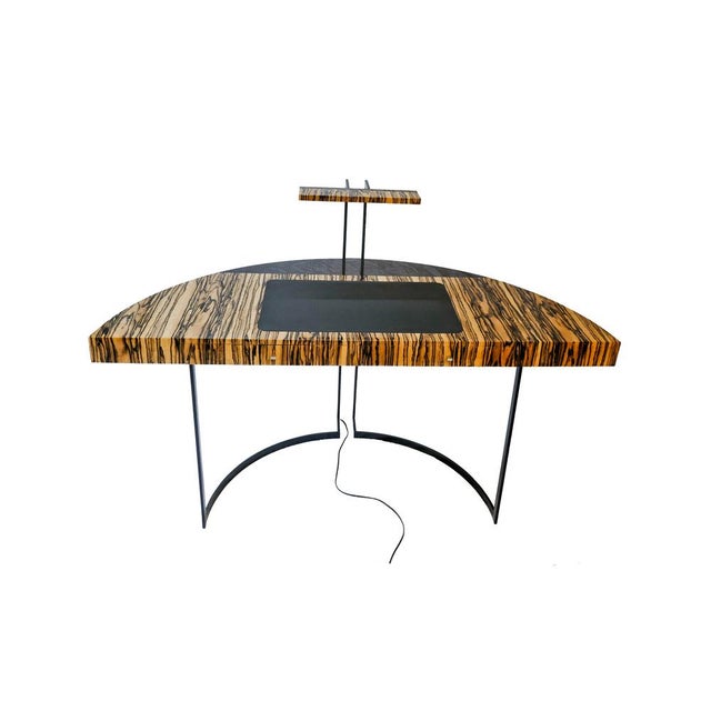 Half-Moon Desk in White Ebony by Aymeric Lefort For Sale - Image 13 of 13