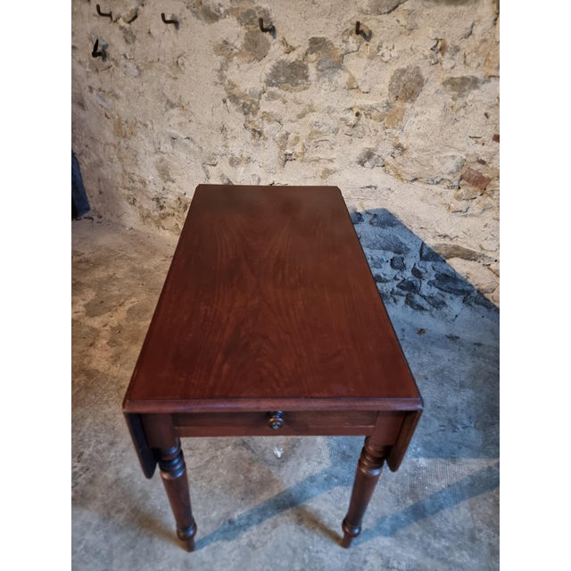 Antique English Mahogany Drop-Leaf Table For Sale - Image 15 of 18