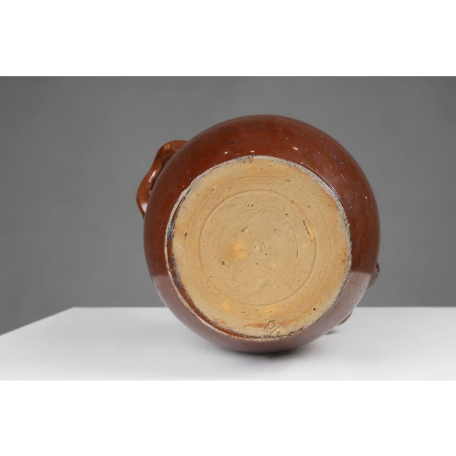 Large Glazed Brown Ceramic Pot, Belgium, 1800s For Sale - Image 10 of 12