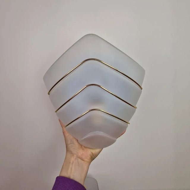 1980s Glass Wall Lamps from Massive, 1980s, Set of 2 For Sale - Image 5 of 11