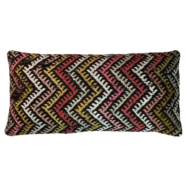Vintage Turkish Kilim Cushion Cover, 1970s For Sale