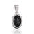 Metal Minimalist Prong Set Oval 7.29 Ct Black Onyx Solitaire Pendant in 925 Sterling Silver For Sale - Image 7 of 12