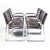 Mid-Century Modern Vintage Leather and Chrome Dining Chairs, circa 1970s - Set of 4 For Sale - Image 3 of 4