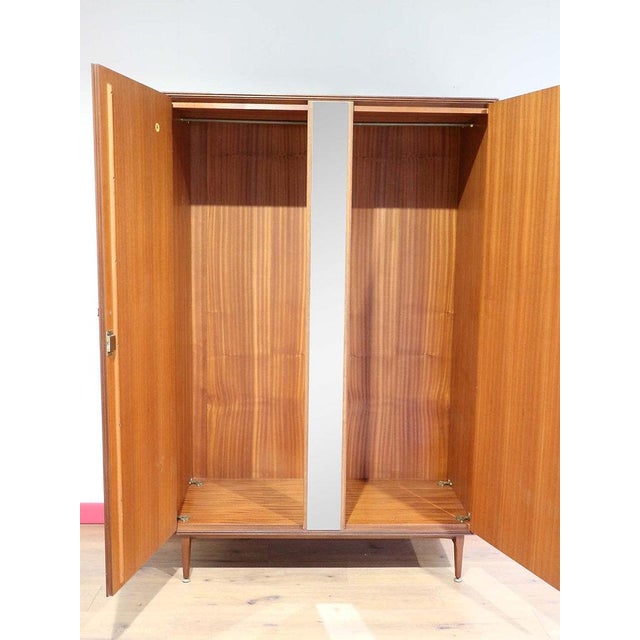 Mid Century Modern Vintage Teak Armoire Wardrobe by Meredew Danish Style For Sale - Image 10 of 10