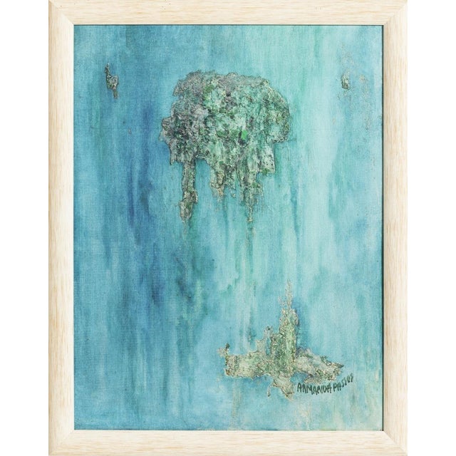 Armanda Passos, Abstract Composition, 1970s, Oil Painting on Canvas For Sale - Image 8 of 8