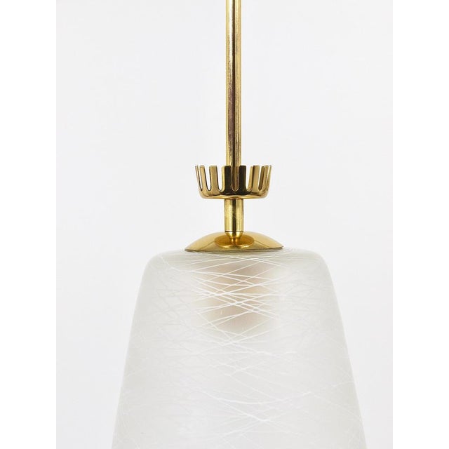 Mid-Century Brass Crown Pendant Lamp Lantern in the style of Gio Ponti, Italy, 1950s For Sale - Image 8 of 18
