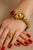 Baroque Bochic “Orient” Vintage Ruby & Multi Sapphire Dragon Bangle Set In 18K Gold & Silver For Sale - Image 3 of 9