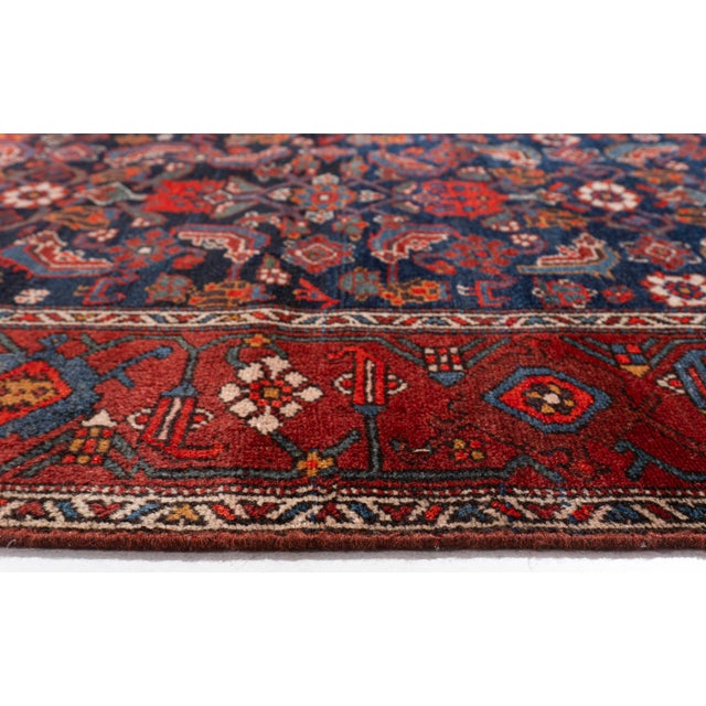 Antique Circa 1920 Red Malayer Hand Knotted Runner 3ft 2in X 19ft 11in For Sale - Image 15 of 16