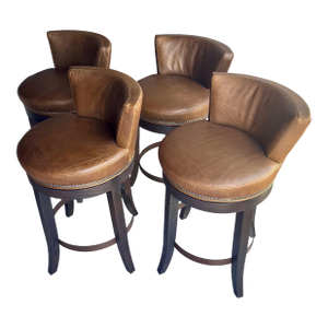 Lee Industries Leather Swivel Counter Stools L5983-51sw- Set of 4