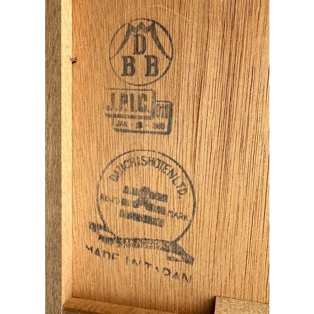 Mid Century Sculptural Walnut Japanese Nightstands a Pair Albert Parvin Vladimir Kagan United Furniture Corp For Sale - Image 14 of 14